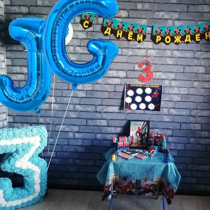 TONIFUL 40 Inch Large Blue Letter G Balloons Giant Alphabet Letter Balloons,Foil Mylar Big Balloons for 2026 Graduation Birthday Party Anniversary New Year Graduation Supplies Decorations