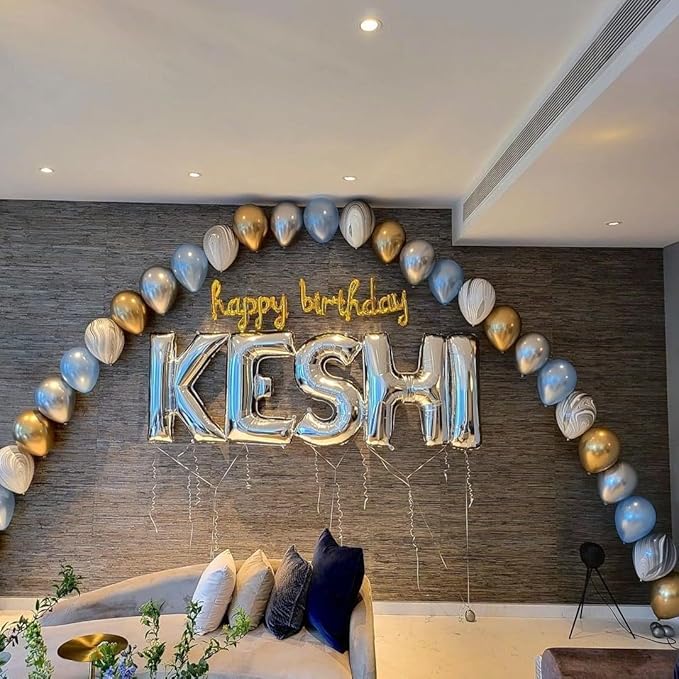 Silver Letter I Balloons 40 inch Large Alphabet I Balloons Silver Helium Foil Letter Balloon Banner for Birthday Party Anniversary Wedding Decoration