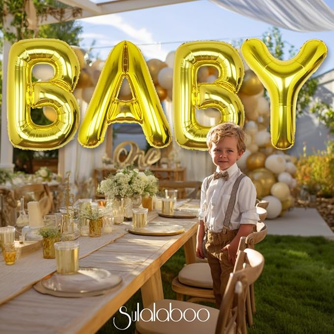 40Inch Gold Letter J Balloon Foil Helium Letter Balloons A-Z Giant Large Mylar Big Party Balloon for Birthday Party Decorations