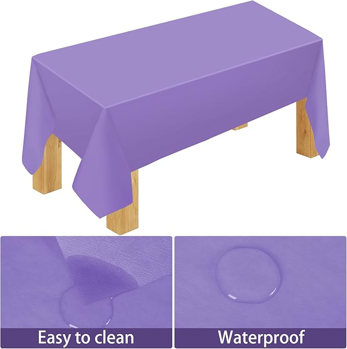TWOWYHI 229PCS Purple Party Supplies Set Paper Disposable Plates Cups Plastic Spoons Forks Knives Purple Napkins for 30 Guests Disposable Party Dinnerware Sets for Wedding Birthday Parties