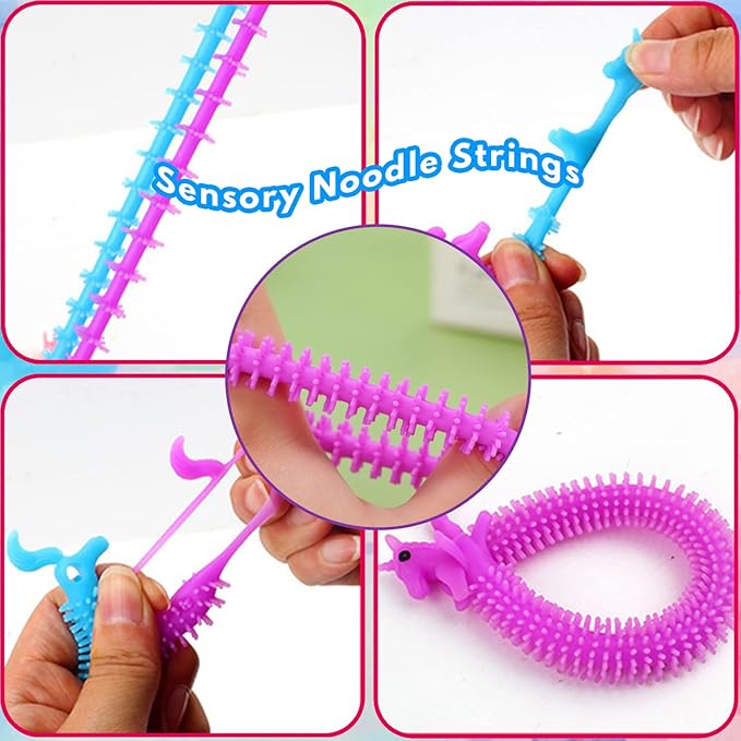 20 Pack Stretchy String Fidget Toys,Sensory Fidget Stretch Toys,Sensory Noodle Strings for Kids Adults Stress Relief,Party Favors
