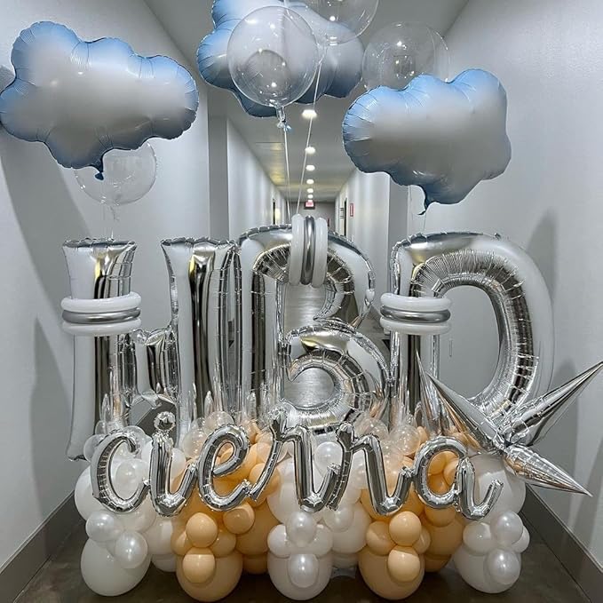 Silver Letter G Balloons 40 inch Large Alphabet G Balloons Silver Helium Foil Letter Balloon Banner for Birthday Party Anniversary Wedding Decoration