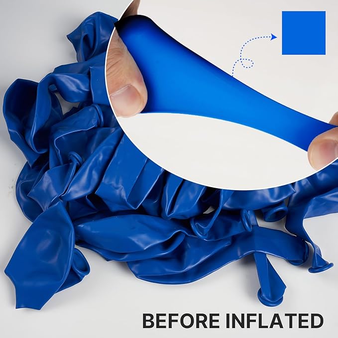 PartyWoo Royal Blue Balloons 50pcs of 12 Inch Dark Blue Latex Balloons for Wedding Baby Shower Gender Reveal Anniversary Graduation Under The Sea Men Birthday Bachelorette Party Decorations Blue-Y5