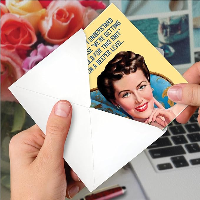 NobleWorks - 1 Hilarious Happy Birthday Card - Funny Retro Women Humor, Celebrate Birthdays - Getting Too Old C7239BDG