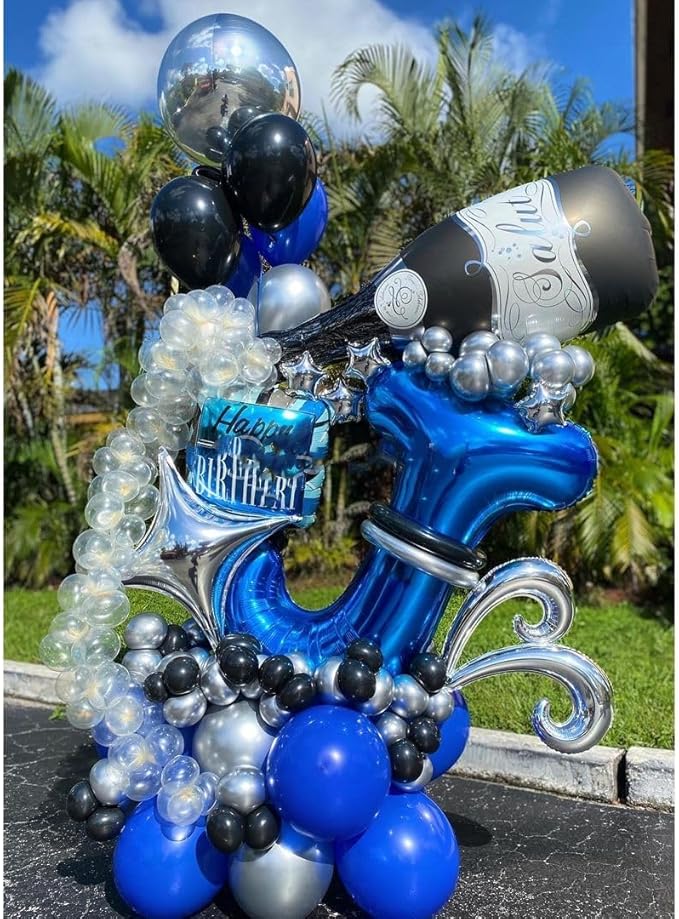 40 Inch Blue Letter Y Balloons Alphabet Y Letter Balloons Foil Mylar Big Letter Balloons for Birthday Party Anniversary New Year Graduation Wedding Decorations