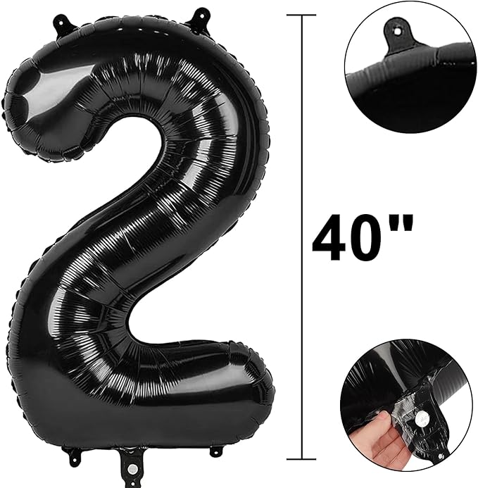 40 Inch Black Number 12 Digital Balloon,Jumbo Mylar Foil Helium Balloon for 12 Balloons for Birthday Party,Wedding Anniversary Party Decorations