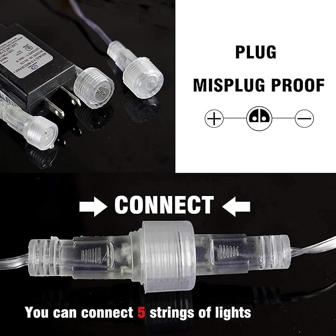 Christmas Meteor Shower Lights Outdoor, 288 LED 12" 8 Tubes Waterproof Christmas Lights Outdoor Plug in, Snow Falling Rain Icicle Xmas Light Decorations, Warm White