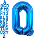 40 Inch Blue Letter Q Balloons, DIY Phrase Foil Alphabet Letter Q Balloons DIY Word Q Banner for Birthday Anniversary Celebration Graduation Party Supplies Decoration