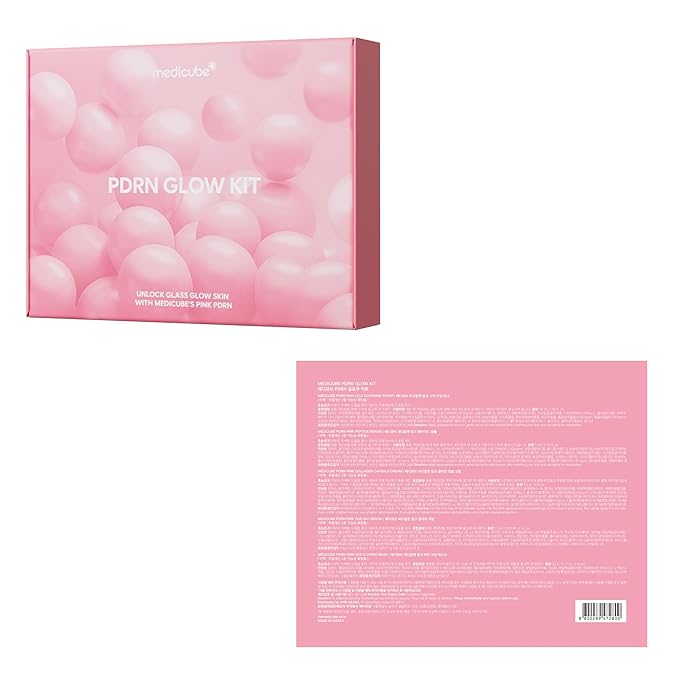 medicube Salmon DNA PDRN Trial Kit | Glass Glow Mini Skincare Set with Toner, Serum & Sheet Mask for Hydrating, Firming, Moisturizing |Gift & Travel Essentials for Women & Girls | Korean Skincare