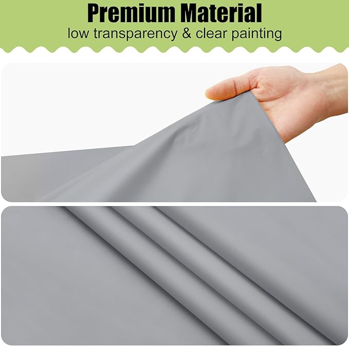 Smiry Disposable Table Cloth - 15 Pack, 54 x 108 Inch Waterproof Rectangle Tablecloths for Parties, Decorative Plastic Table Cover, Leakproof & Sturdy, Grey
