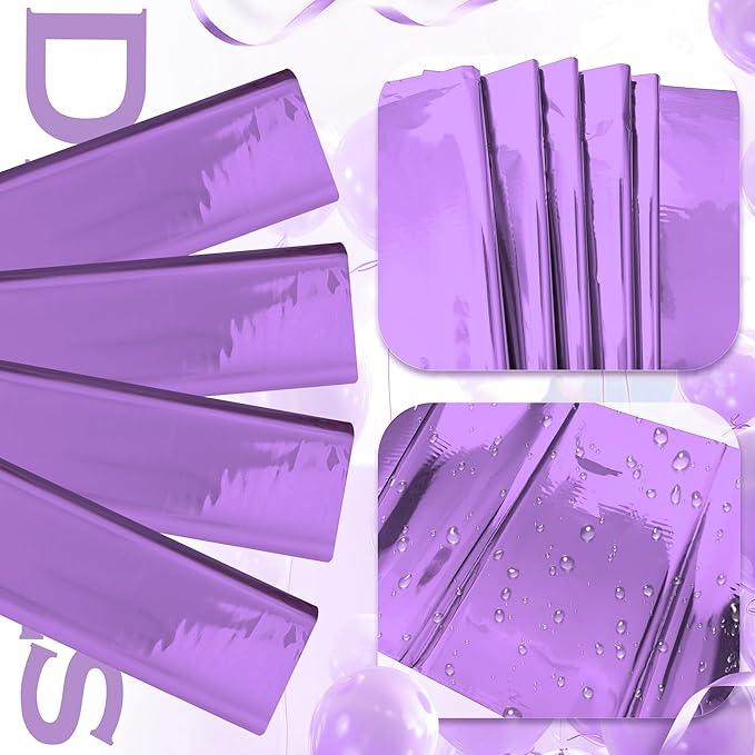 1 Piece Light Purple Foil Tablecloth 54*72inch Plastic Birthday Party Table Cloths Disposable Waterproof Table Cover for Halloween Bridal Shower Wedding Anniversary Baby Shower Elegant Party Supplies
