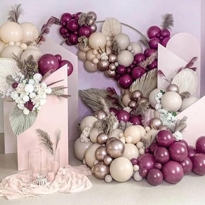PartyWoo Dark Purple Balloons 50 pcs 12 Inch Dark Magenta Plum Latex Helium Balloons for Graduation Baby Shower Gender Reveal Wedding Butterfly Halloween Birthday Party Decorations Purple-F13