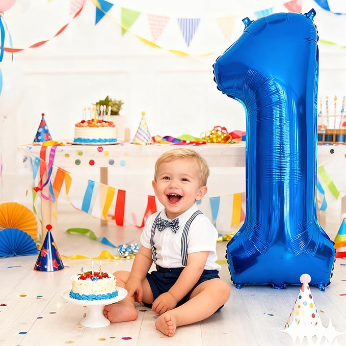 Smlpuame 40 Inch Navy Blue 0 Balloon, Blue Number Balloon 10 20 30 40 50 60 70 80 90 100 Birthday Decorations for Boys Girls Men Women, Helium Giant Foil Number 0 Balloon Blue Wedding Party Supplies
