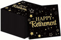 100 Pack Retirement Paper Napkins Retirement Party Decorations Happy Farewell Celebration Graduations Supplies We Will Miss You Napkins for Retired Decor Favors Black Gold Teacher