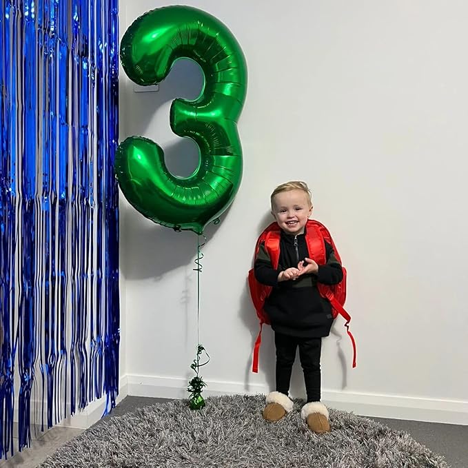 30 Balloon Number, Green Number 30th Birthday Balloons 40 Inch, 30 Years Old Green Birthday Decorations for Men Women, 30th Anniversary Decorations