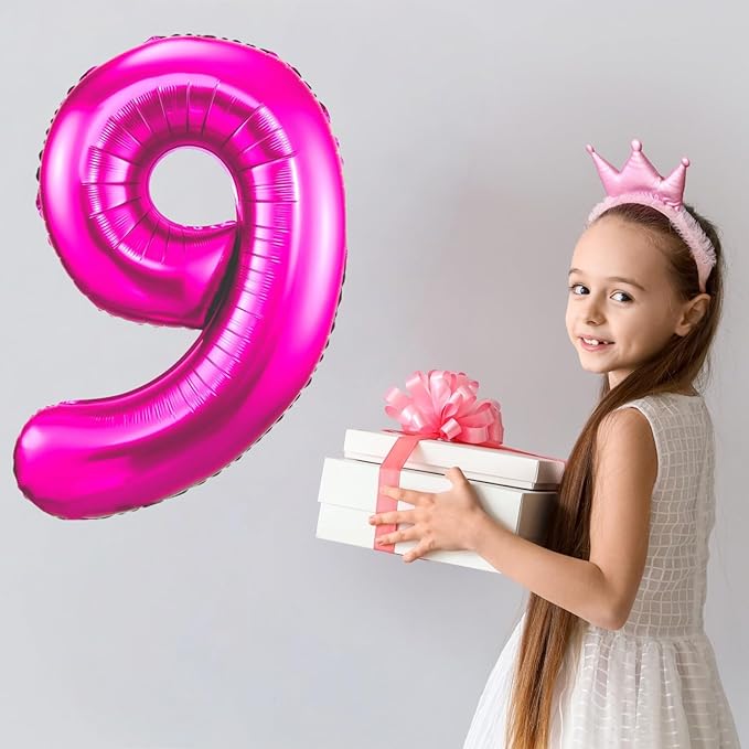 Hot Pink 0 Balloon,40 Inch Number 0 Balloon,Birthday Balloon Decorations, Foil Mylar Helium 0 Balloon Number for Birthday Party Decorations