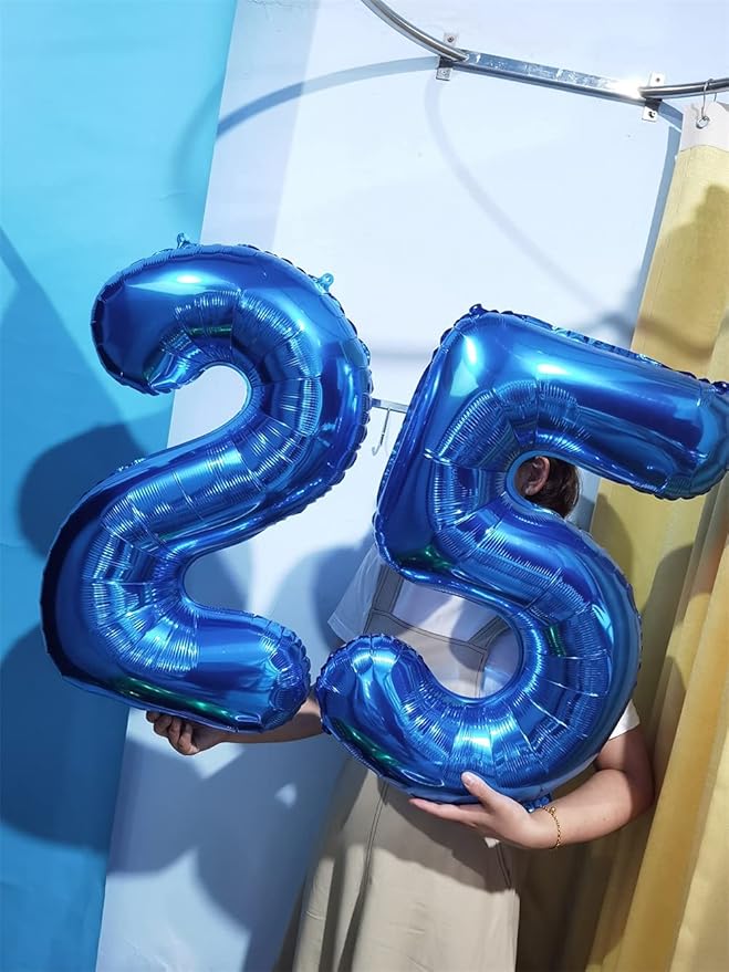 32 Inch Blue Number 0 Balloons Foil Ballon Digital Birthday Party Decoration Supplies (Blue Number 0 Balloon)