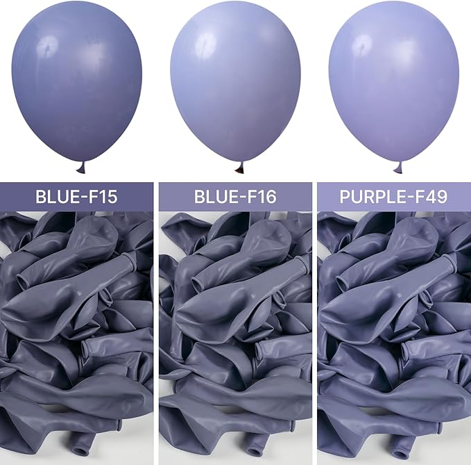 PartyWoo Dusty Blue Balloons 50pcs 12 Inch Navy Slate Blue Boho Neutral Latex Helium Balloons for Graduation Wedding Baby Shower Anniversary Bachelorette Retirement Birthday Party Decorations Blue-F15