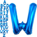 40 Inch Blue Letter W Balloons, DIY Phrase Foil Alphabet Letter W Balloons DIY Word W Banner for Birthday Anniversary Celebration Graduation Party Supplies Decoration