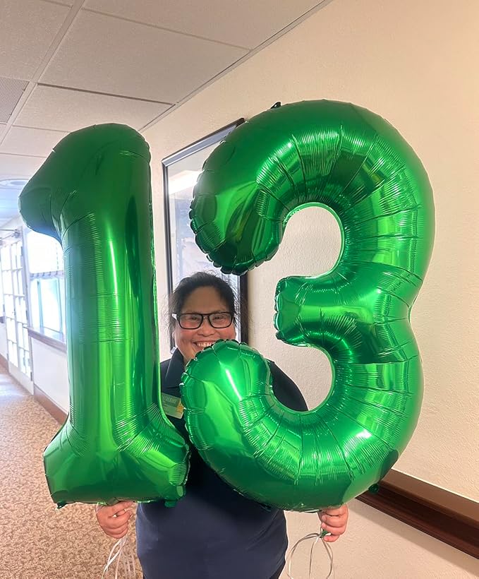 40 Inch Green 1 Balloon for First Birthday, 1st Number Balloons Birthday Decorations for Girl Boy Kids Toddler Baby, One Giant Number 1 Balloon, St. Patrick's Day Decorations