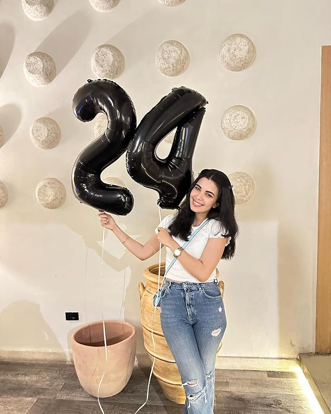 Black Number 14 Balloon 40 inch, 14 Number Balloons, 14th Black Birthday Decorations, 14 Year Old Girls Boys Party Supplies