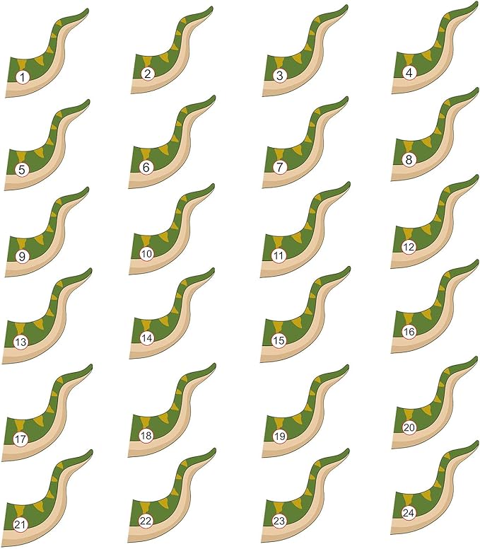 FEPITO Pin The Tail on The Dinosaur Game with 24 Pcs Tails for Dinosaur Birthday Party Supplies, Boys Dinosaur Party Game