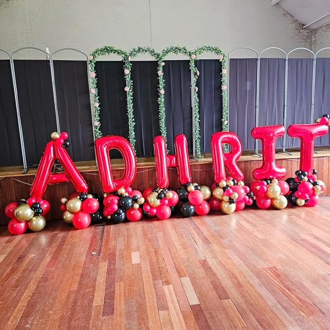 40 Inch Large Red Letter K Balloons Alphabet K Letter Balloons Foil Mylar Big Letter Balloons for Birthday Party Anniversary New Year Graduation Wedding Decorations