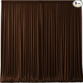 Dark Brown Backdrop Curtains-Wrinkle-Free Polyester Photography Drapes Party Curtain Background for Baby Shower Wedding Decorations- 24 X10FT