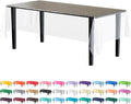 Exquisite 12-Pack Premium Plastic Tablecloth Pack of 12 Premium Plastic Tablecloth 54 Inch x 108 Inch Rectangle Table Cover - Clear