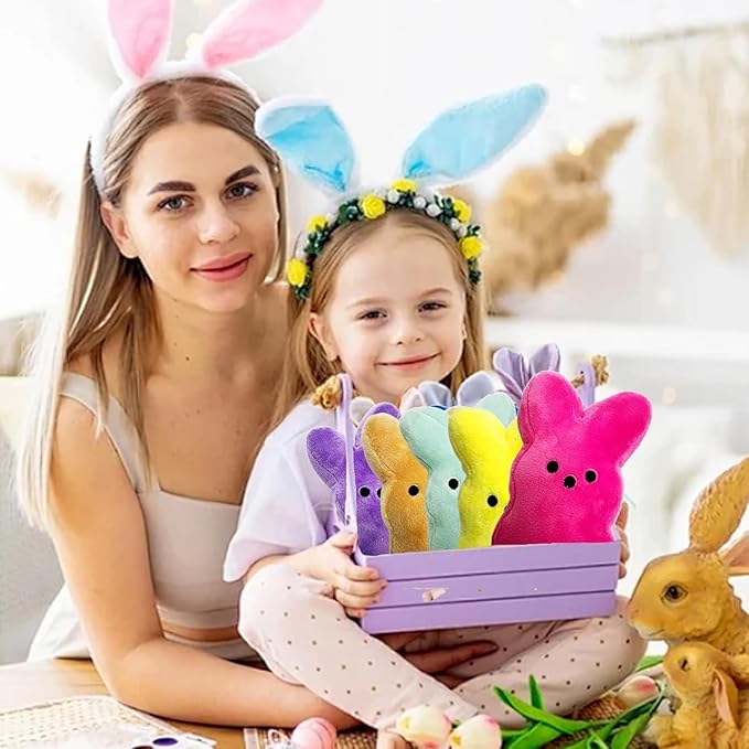 12PCS Cute Bunny Plush Toys,Easter Basket Stuffers Toys for Kids,Bunny Stuffed Animals,Easter Party Favors Gift for Girls Boys