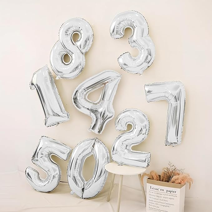 Silver aluminum balloon 16inch (SILVER 8)