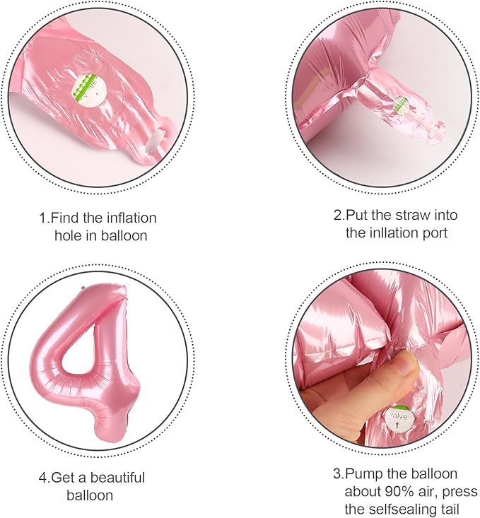 Pearl Pink Balloon Numbers 9, Large 40 Inch Happy 9 19 29 90 Birthday for Men And Women, Foil Balloons Decoratins for Wedding Anniversary, Single, New Year, Party Syupplies