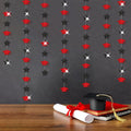Red-Black Graduation-2026 Class Party-Decorations Garland - Congrats Grad Hat Star Banner Streamers,Senior High School Night College Congratulations Decor Supplies Ouruola
