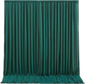 Hunter Green Backdrop Curtain-Wrinkle-Free Polyester Fabric Green Photography Curtains for Wedding Party Photo Background Decorations- 40 X10FT