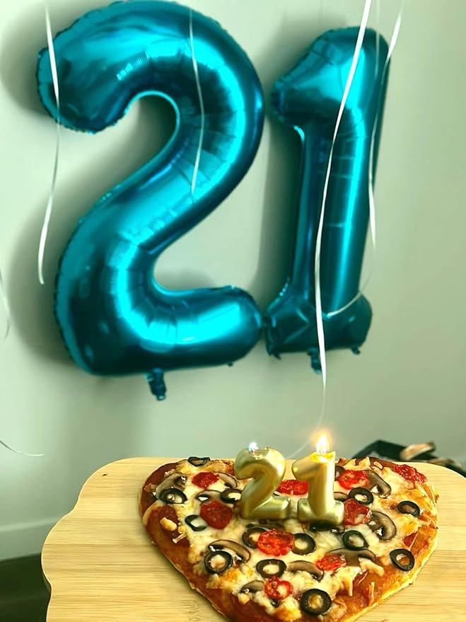 Blue 40 Inch 0 Number Balloons, 0 Decorations for 10 20 30 40 50 60 70 80 90 100 Birthday, 2026 Blue Foil Giant Birthday Graduations Anniversary Party Balloon