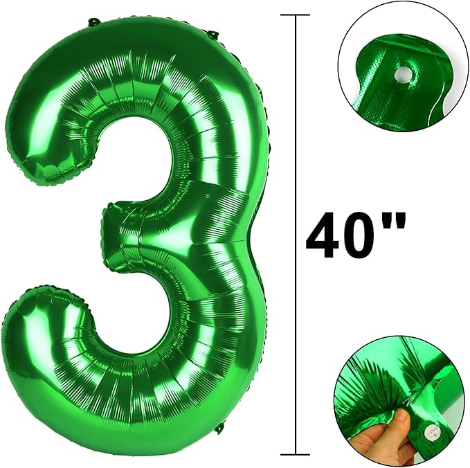 40 Inch Green Number 30 Digital Balloon,Jumbo Mylar Foil Helium Balloon for 30 Balloons for Birthday Party,Wedding Anniversary Party Decorations