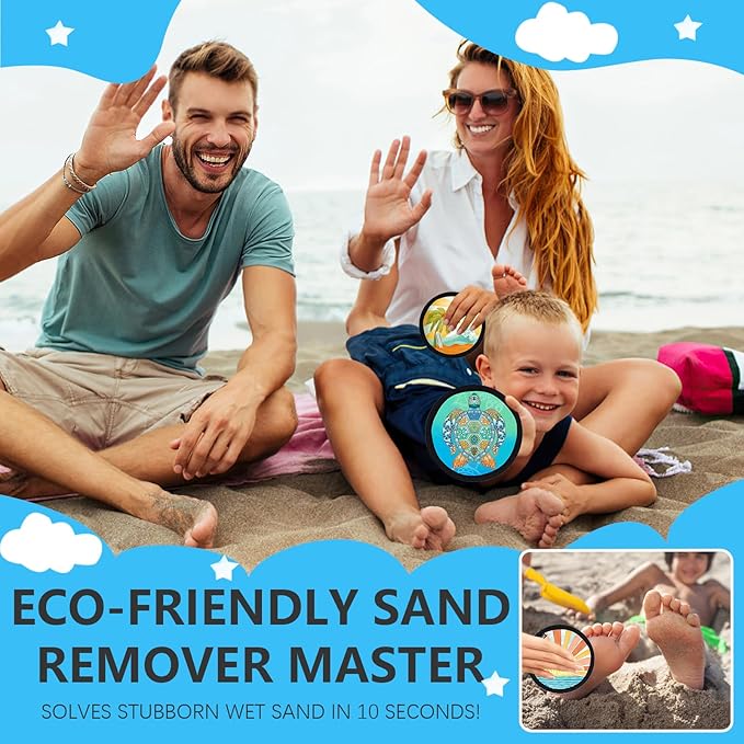 Antfuny 2 Packs Sand Remover for Beach Family Women Dog Beach Trip Essential Summer Vacation Must Have Travel Accessories Lake Day Necessities Cruise Ship Stuff Thing Need Gear Gift Supplies Towel