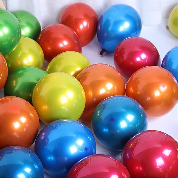 Chrome Orange Balloons, 50 PCS Double-Layered Metallic Copper Bronze Balloons, Shiny Thick Chrome Metallic Dark Burnt Orange Latex Helium Balloons for Birthday Wedding Graduation Party Decorations