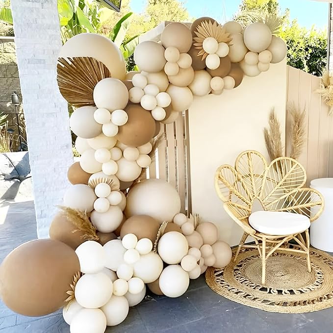 White Sand Balloons, 66pack 12inch Sand White Latex Party Balloons for Wedding, Bridal, Baby Shower, Birthday, Graduation, Anniversary, Bachelorette, Engagement Party Decorations