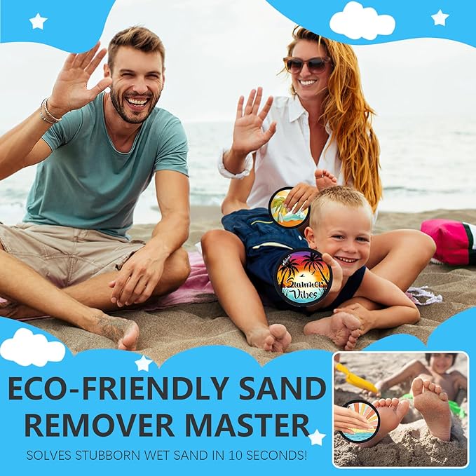 Antfuny 3 Pack Sand Remover for Beach Family Women Dog Beach Essential Summer Vacation Must Have Travel Accessories Lake Day Necessities Cruise Ship Stuff Thing Need Gear Gift Supplie Sunshine Towel