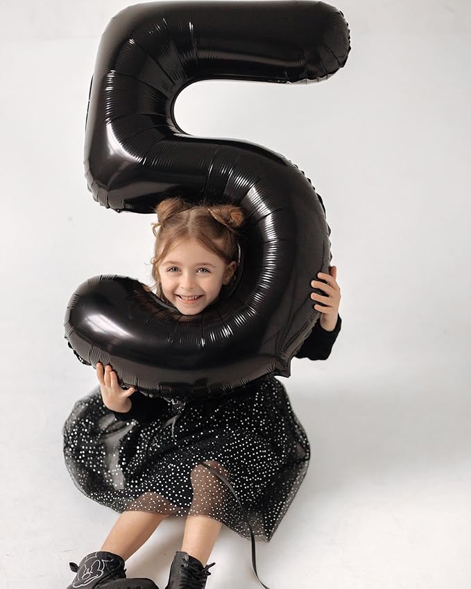 Black Number 40 Balloon 40 Inch, 40th Birthday Party Decorations for Children, Giant 40 Foil Balloon for Party Supplies
