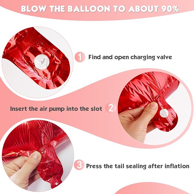 40 Inch Red Number 1 Balloon, Giant Number 1 Balloons for 11th 12th 21st Birthday Decorations, Party Supplies for Baby Boy Girl, Red Party Decor