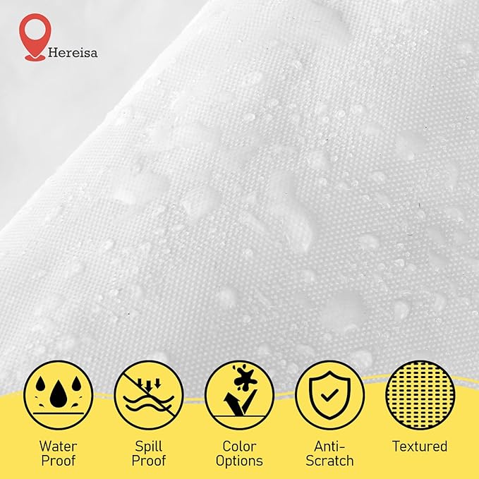 White Plastic Tablecloths 2 Pack Disposable Table Covers 54 x 108 Inch Bridal Shower PEVA Vinyl Table Cloths for Picnic Birthday Wedding Banquet Parties 8 ft Rectangle Table Use