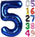 Night Blue Number 5 Balloon 40 Inch, 5th Birthday Party Decorations for Children, Giant 5 Foil Balloon for Party Supplies