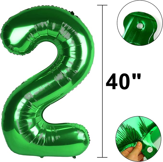 40 Inch Green Number 28 Digital Balloon,Jumbo Mylar Foil Helium Balloon for 28 Balloons for Birthday Party,Wedding Anniversary Party Decorations