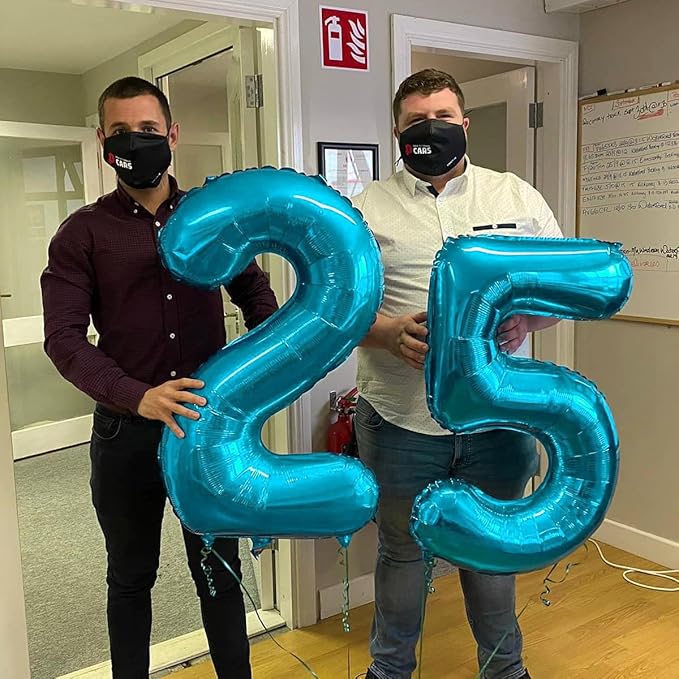 Light Blue Number 2 Balloon 40 Inch, 2 Balloon Number, 2nd Birthday Decorations for Baby Girls Boys Toddlers