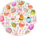 Easter Eggs Bunny Tree Skirt Xmas Tree Mat Christmas Tree Ornaments Decorations Holiday Party Indoor Outdoor 36"