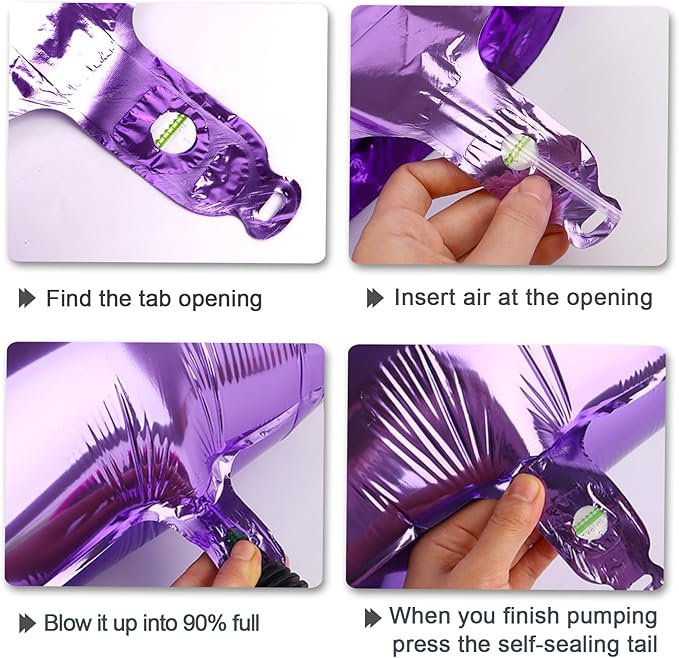 40 Inch Purple Number 23 Digital Balloon,Jumbo Mylar Foil Helium Balloon for 23 Balloons for Birthday Party,Wedding Anniversary Party Decorations