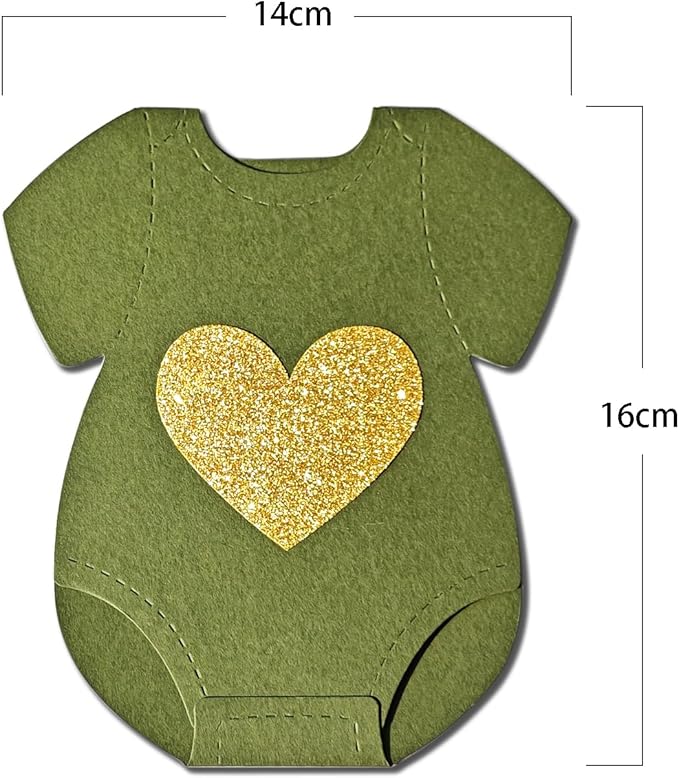 Green Brown Baby Shower Paper Garland Short-Sleeve Bodysuits Clothesline Garland Gender Reveal Birthday Banner Baby Outfit Pre - Strung Paper Decorations 9 pcs