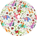 Cute Dinosaur Christmas Tree Skirt Xmas Tree Mat Halloween Christmas Tree Ornaments Decorations Holiday Party Indoor Outdoor 30"